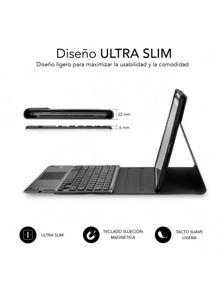 SUBBLIM Funda con Teclado Retroiluminado KEYTAB Pro BL BT Touchpad Ipad Pro 11 2020 Black