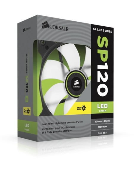 Corsair Air SP120 LED Twin Pack Carcasa del ordenador Ventilador 12 cm Negro