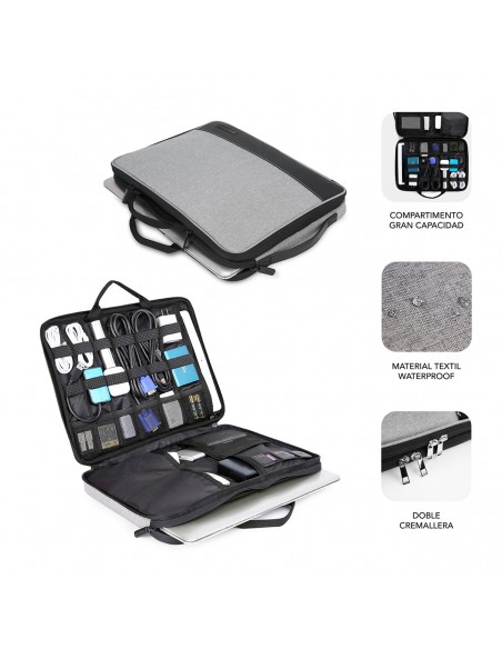 SUBBLIM SUB-LS-2AS0001 maletines para portátil 35,6 cm (14") Funda Gris