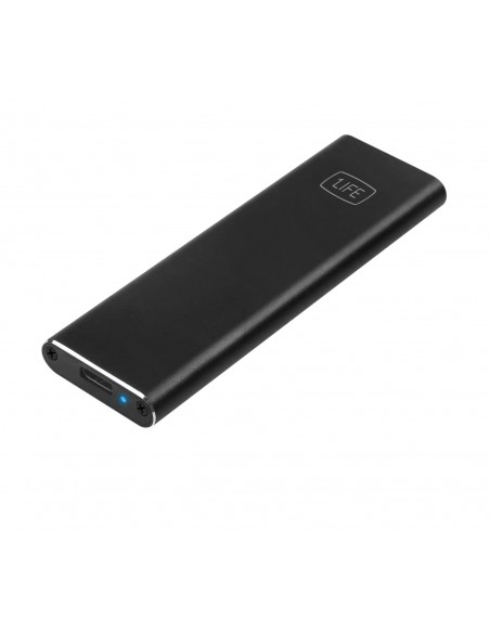 1Life hd flash Caja externa para unidad de estado sólido (SSD) Negro M.2