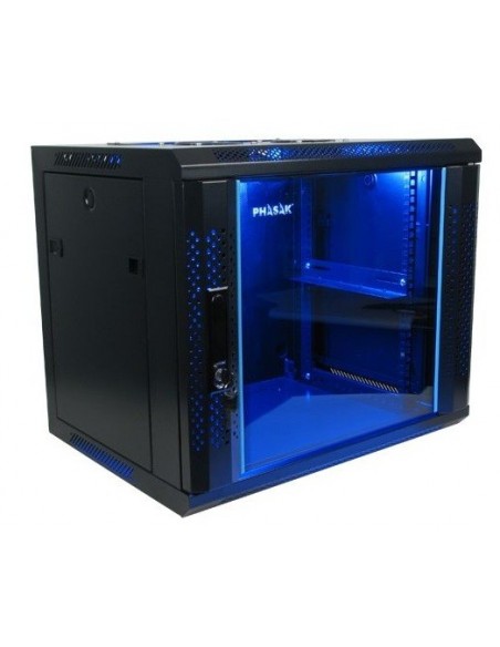 Phasak PHP 2118 armario rack 18U Bastidor de pared Negro