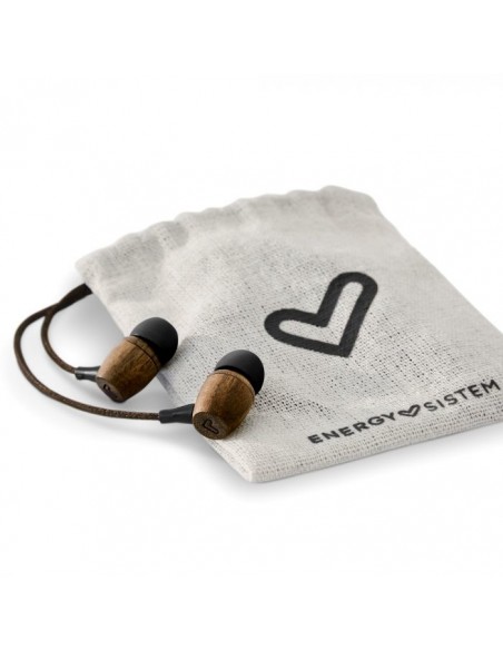 Energy Sistem Eco Walnut Wood Auriculares Dentro de oído USB Tipo C Madera