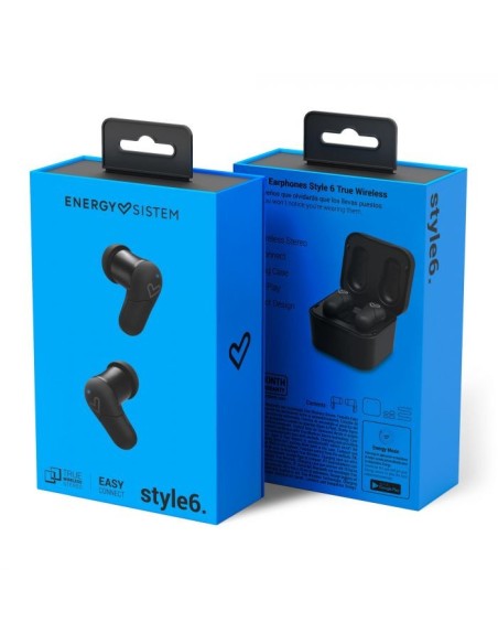 Energy Sistem Style 6 True Wireless Auriculares Dentro de oído Bluetooth Negro