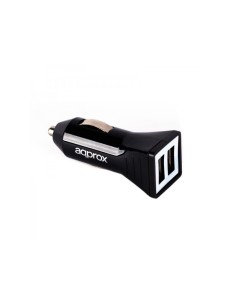 Approx APPUSBCAR21B cargador de dispositivo móvil Negro, Blanco Auto