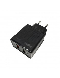 Approx APPUSBWALLQC cargador de dispositivo móvil Negro Interior