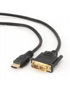 Gembird CC-HDMI-DVI-0.5M adaptador de cable de vídeo 0,5 m Negro