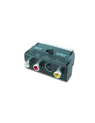 Gembird CCV-4415 cambiador de género para cable SCART 3 RCA + 1 S-Video