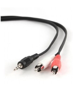 Gembird 2.5m, 3.5mm 2xRCA, M M cable de audio 2,5 m 3,5mm Negro, Rojo, Blanco