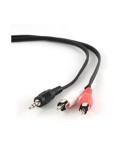 Gembird 2.5m, 3.5mm 2xRCA, M M cable de audio 2,5 m 3,5mm Negro, Rojo, Blanco