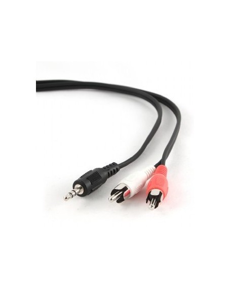 Gembird 2.5m, 3.5mm 2xRCA, M M cable de audio 2,5 m 3,5mm Negro, Rojo, Blanco