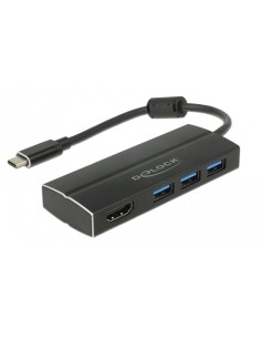 DeLOCK 63931 hub de interfaz USB 3.2 Gen 1 (3.1 Gen 1) Type-C 5000 Mbit s Negro