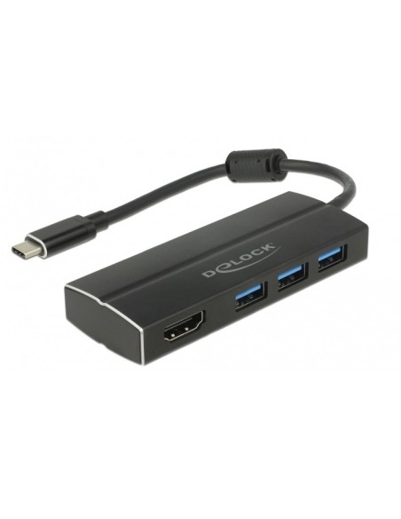 DeLOCK 63931 hub de interfaz USB 3.2 Gen 1 (3.1 Gen 1) Type-C 5000 Mbit s Negro