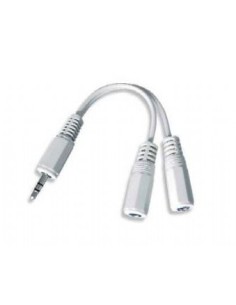 Gembird 10cm, 3.5mm 2x3.5mm, M F cable de audio 0,1 m 3,5mm 2 x 3,5mm Blanco