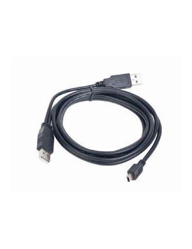 Gembird 0.9m 2x USB 2.0 A mini-B M cable USB 0,9 m Micro-USB A Mini-USB B Negro