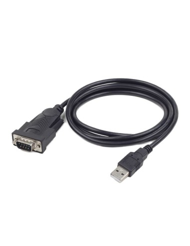 Gembird UAS-DB9M-02 cambiador de género para cable USB 2.0 Negro