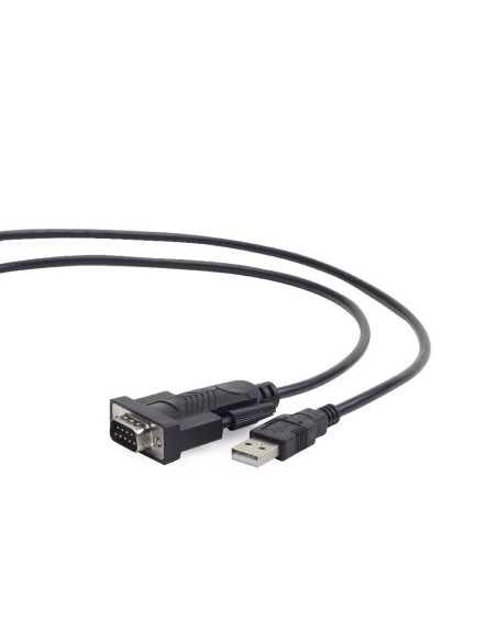 Gembird UAS-DB9M-02 cambiador de género para cable USB 2.0 Negro