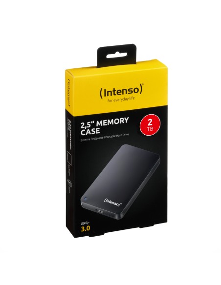 Intenso 2TB 2.5" Memory Case USB 3.0 disco duro externo 2000 GB Negro