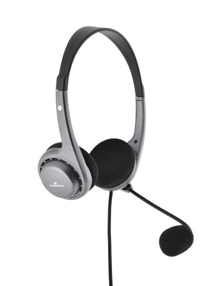 Bluestork MC-101 auricular y casco Auriculares Diadema Conector de 3,5 mm Negro, Plata