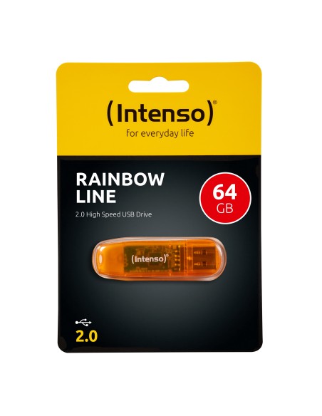 Intenso Rainbow Line unidad flash USB 64 GB USB tipo A 2.0 Naranja