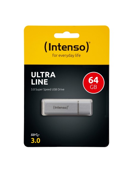 Intenso Ultra Line unidad flash USB 64 GB USB tipo A 3.2 Gen 1 (3.1 Gen 1) Plata