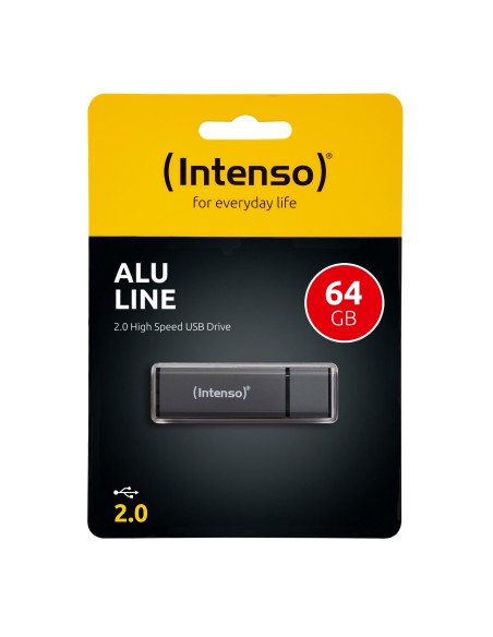 Intenso Alu Line unidad flash USB 64 GB USB tipo A 2.0 Antracita