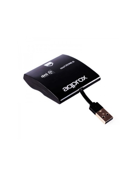 Approx appCRDNILxV2 lector de tarjeta inteligente Interior USB 2.0 Negro