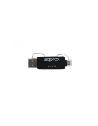 Approx APPC33 lector de tarjeta USB 2.0 Micro-USB Negro
