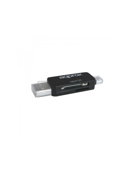 Approx APPC33 lector de tarjeta USB 2.0 Micro-USB Negro