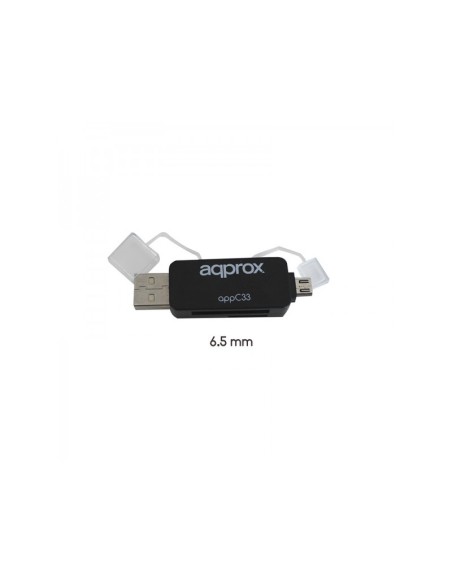 Approx APPC33 lector de tarjeta USB 2.0 Micro-USB Negro