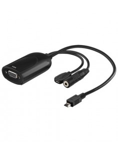 Goobay A 360 MHL+ VGA Adaptador gráfico USB Negro