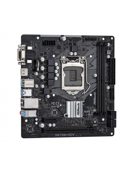 Asrock H470M-HDV Intel H470 LGA 1200 (Socket H5) micro ATX