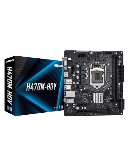 Asrock H470M-HDV Intel H470 LGA 1200 (Socket H5) micro ATX