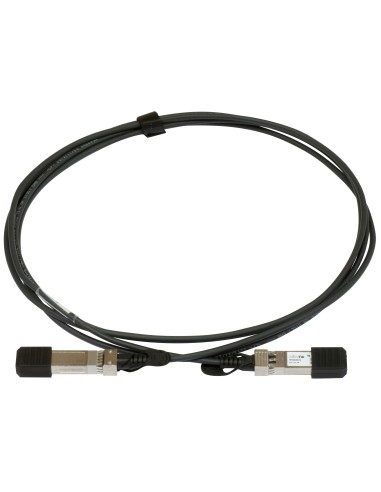 Mikrotik S+DA0001 cable de fibra optica 1 m SFP+ Negro