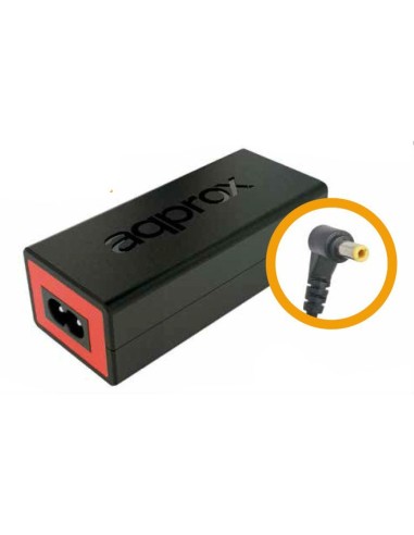 Approx appA03 adaptador e inversor de corriente Interior 65 W Negro, Rojo