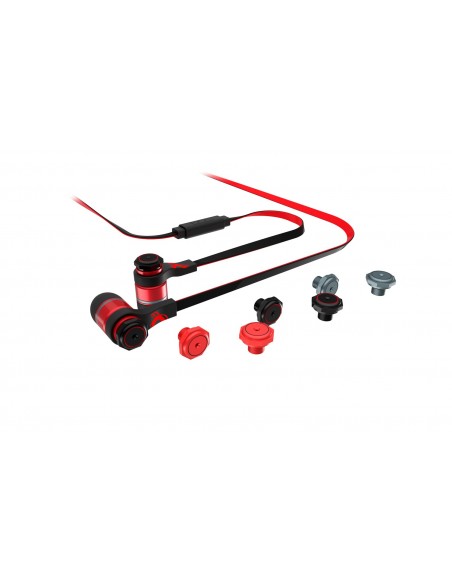 Ozone TriFX Auriculares Dentro de oído Negro, Rojo