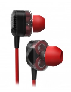 Ozone Dual FX Auriculares Dentro de oído Conector de 3,5 mm Negro, Rojo