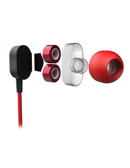 Ozone Dual FX Auriculares Dentro de oído Conector de 3,5 mm Negro, Rojo