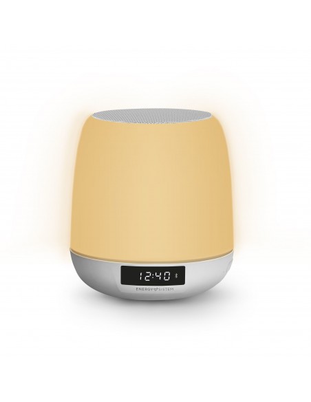 Energy Sistem Clock Speaker 3 Light Reloj Digital Plata, Blanco