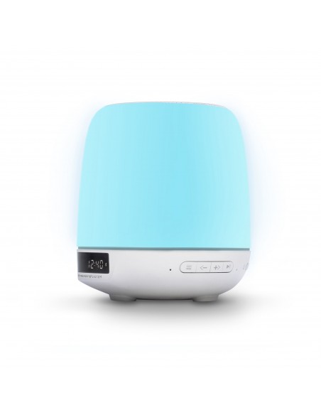 Energy Sistem Clock Speaker 3 Light Reloj Digital Plata, Blanco