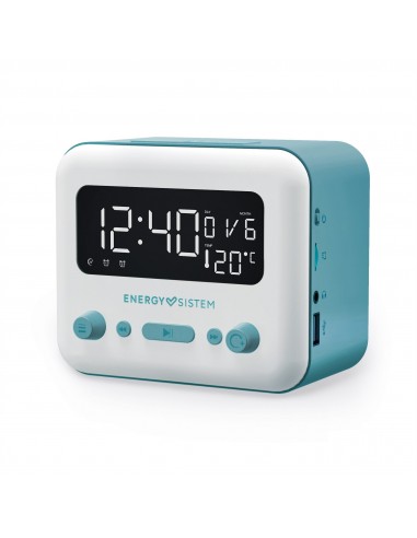Energy Sistem Clock Speaker 2 Reloj Digital Azul, Blanco