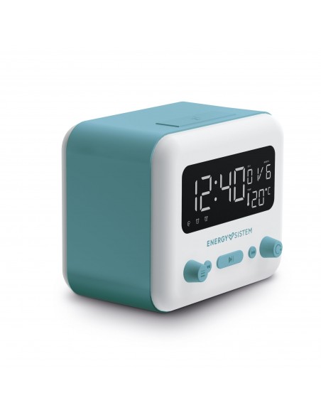 Energy Sistem Clock Speaker 2 Reloj Digital Azul, Blanco