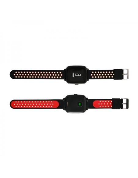Billow XS35x reloj deportivo Pantalla táctil Bluetooth Negro, Rojo