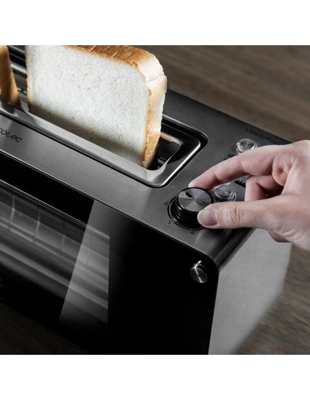 Cecotec VisionToast 2 rebanada(s) 1260 W Negro, Acero inoxidable