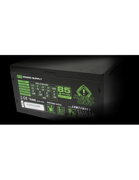 KeepOut FX800B unidad de fuente de alimentación 800 W 20+4 pin ATX ATX Negro, Verde