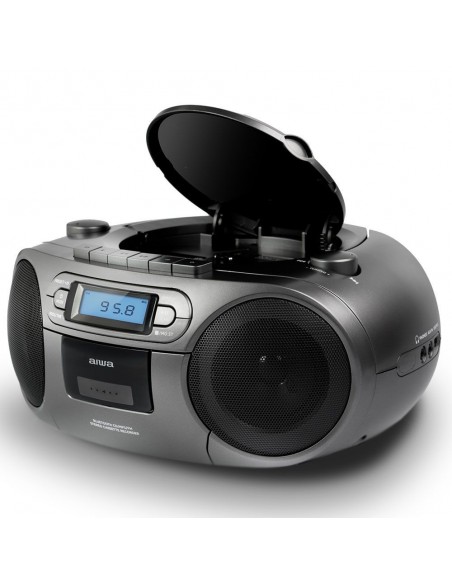 Aiwa BBTC-550MG Reproductor de CD portátil Negro, Plata
