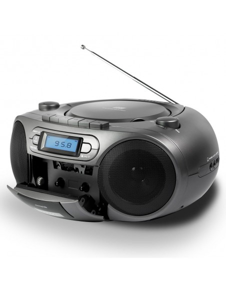 Aiwa BBTC-550MG Reproductor de CD portátil Negro, Plata