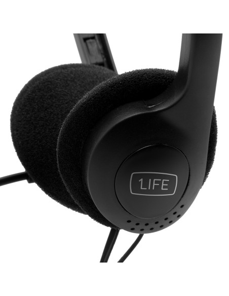 1Life hs sound one Auriculares Diadema Conector de 3,5 mm Negro