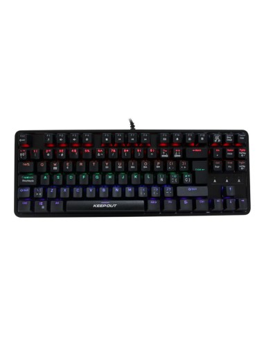KeepOut F105 teclado USB QWERTY Inglés, Español Negro
