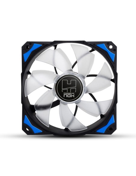 NOX H-Fan LED Carcasa del ordenador Ventilador 12 cm Negro, Azul, Blanco