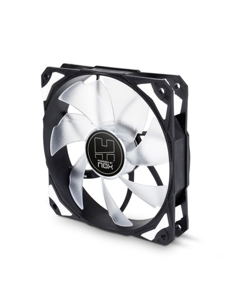 NOX H-Fan LED Carcasa del ordenador Ventilador 12 cm Negro, Blanco